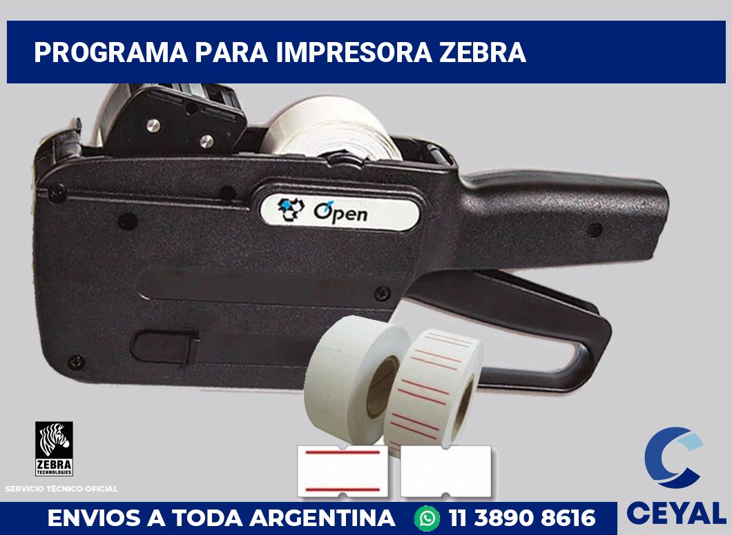 Programa para impresora zebra