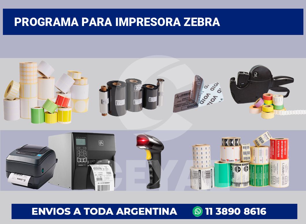 Programa para impresora zebra