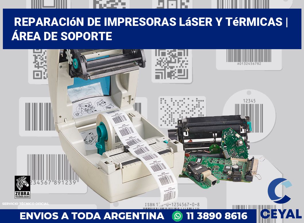 Reparación de impresoras láser y térmicas | Área de soporte