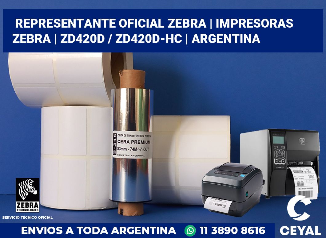 Representante oficial Zebra | Impresoras Zebra | ZD420d / ZD420d‑HC | Argentina