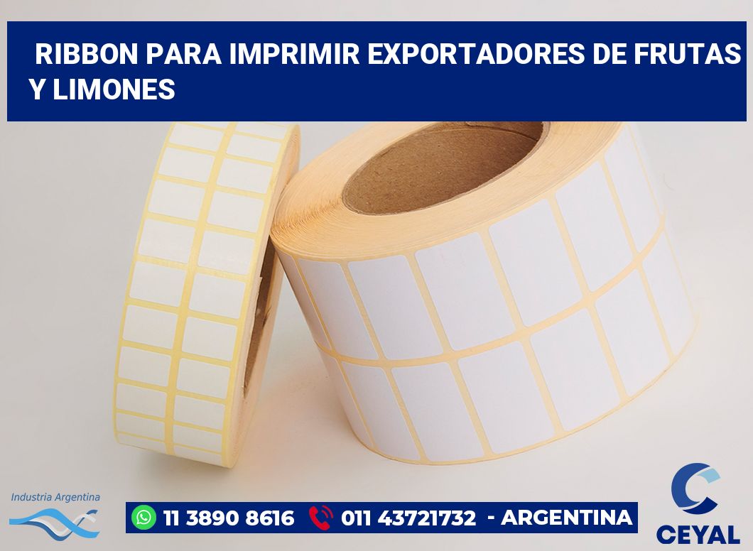 Ribbon para imprimir Exportadores de frutas y limones