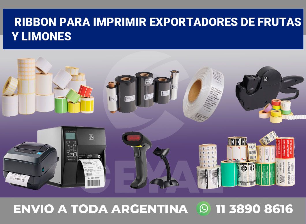 Ribbon para imprimir Exportadores de frutas y limones