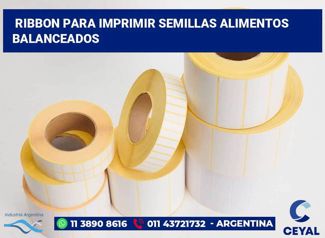 Ribbon para imprimir Semillas alimentos balanceados