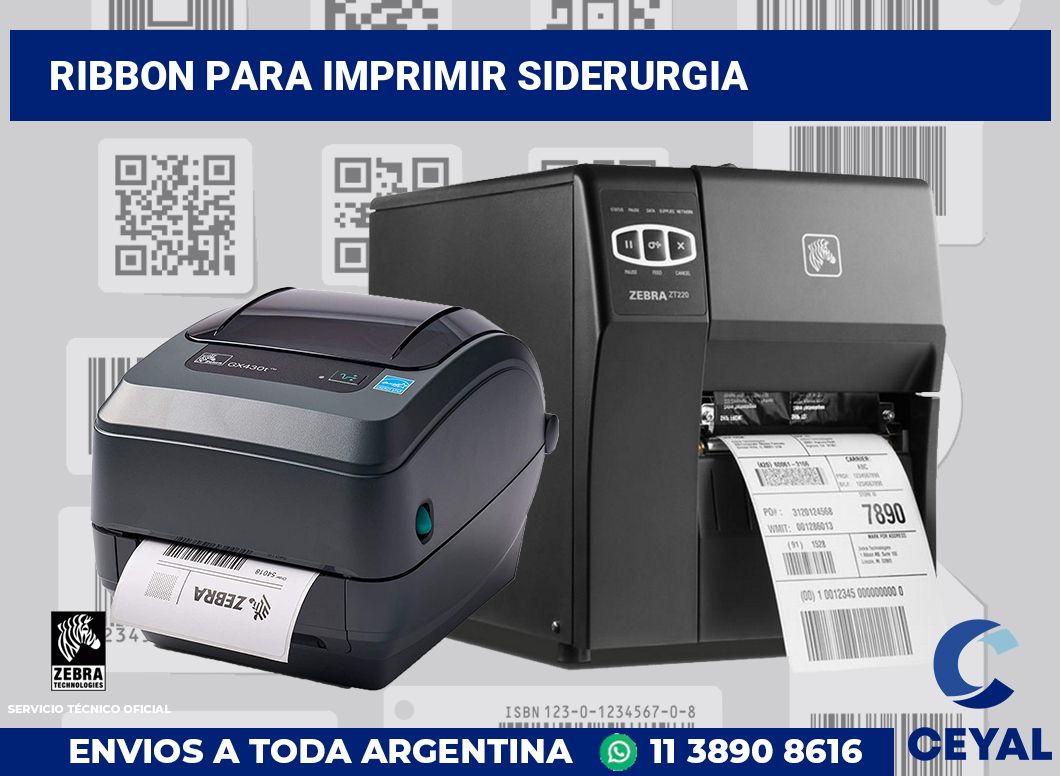 Ribbon para imprimir siderurgia