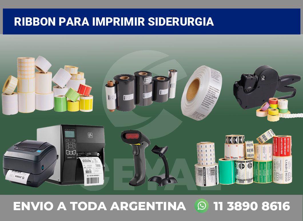 Ribbon para imprimir siderurgia