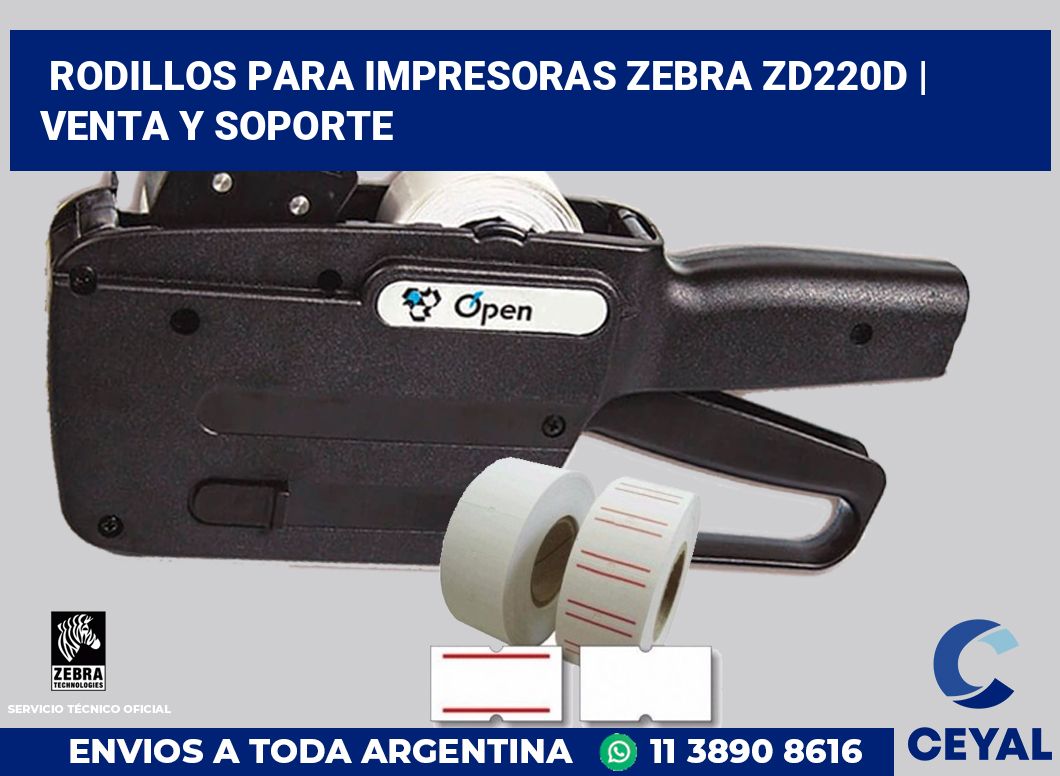Rodillos para impresoras Zebra ZD220d | Venta y soporte