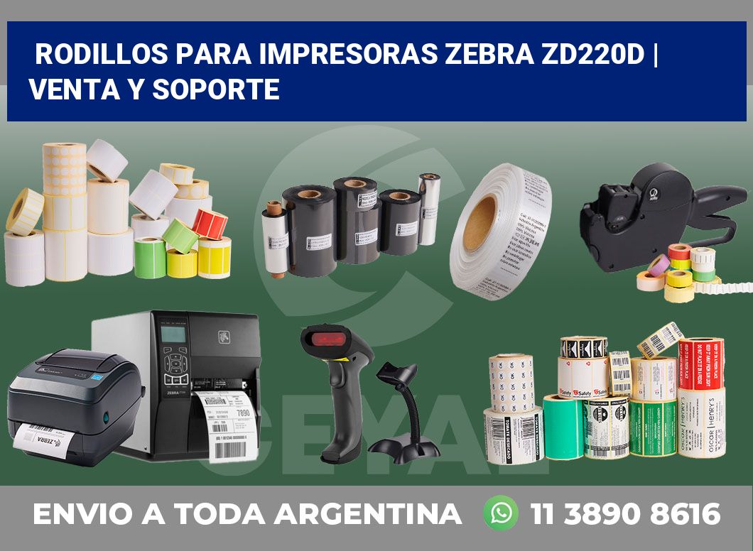 Rodillos para impresoras Zebra ZD220d | Venta y soporte