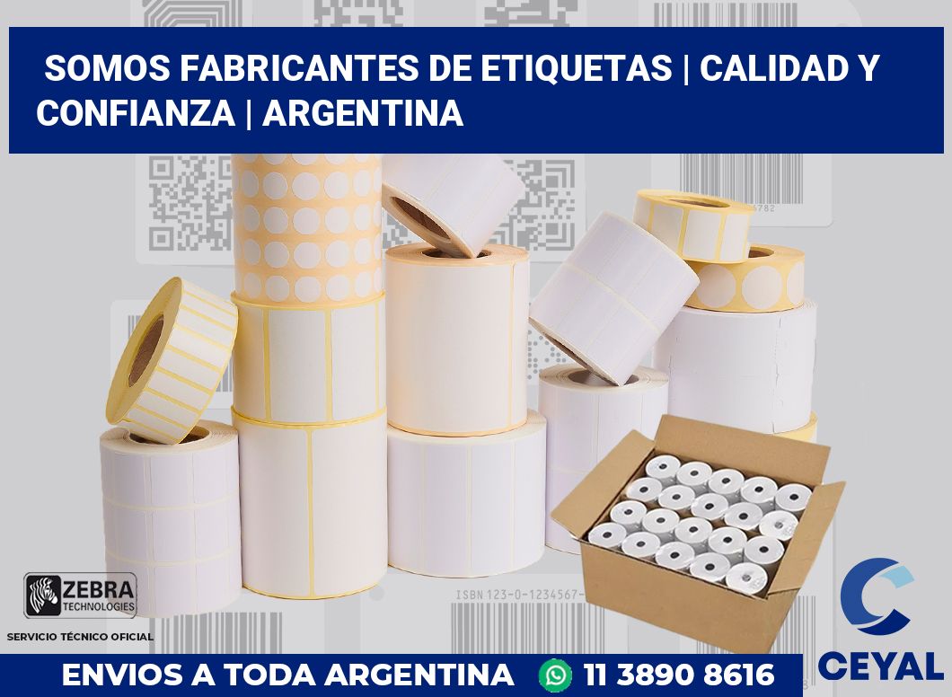 Somos fabricantes de etiquetas | Calidad y confianza | Argentina