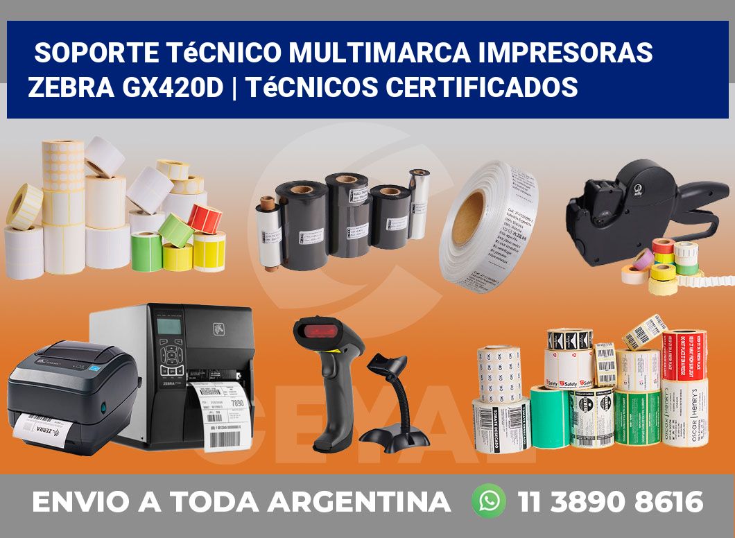 Soporte técnico multimarca impresoras Zebra GX420d | Técnicos certificados