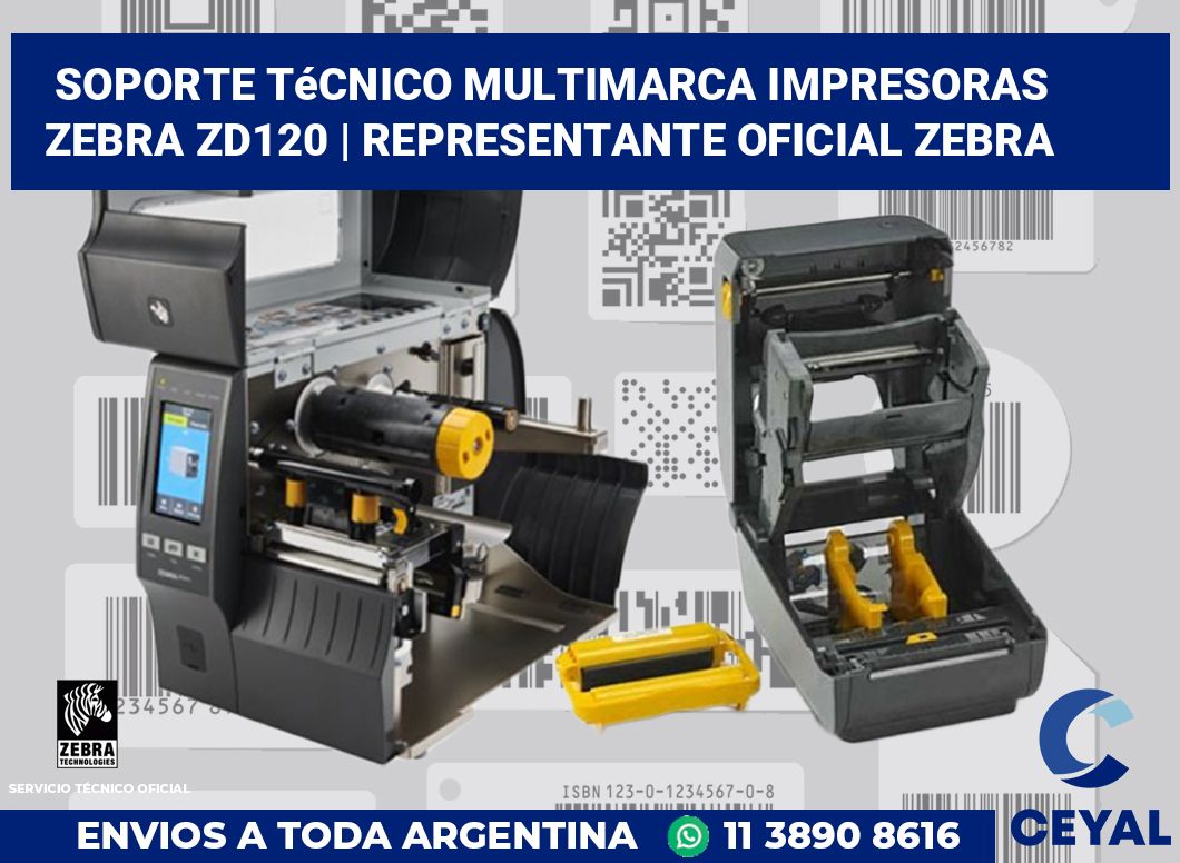 Soporte técnico multimarca impresoras Zebra ZD120 | Representante oficial Zebra
