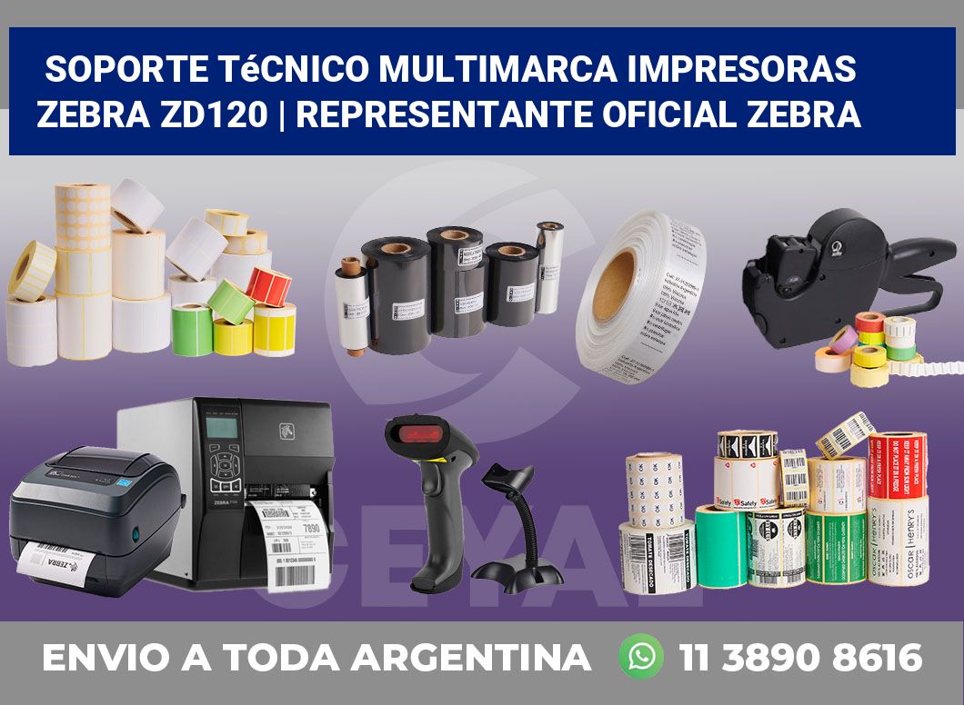 Soporte técnico multimarca impresoras Zebra ZD120 | Representante oficial Zebra