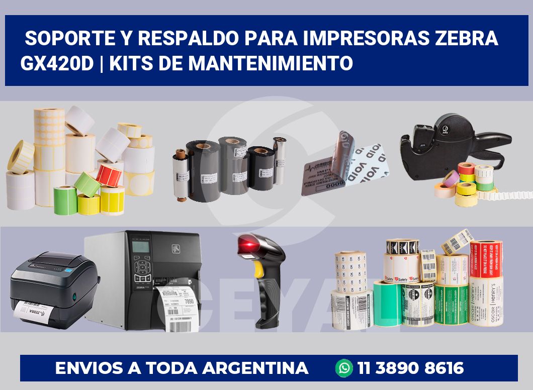 Soporte y respaldo para impresoras Zebra GX420d | Kits de mantenimiento