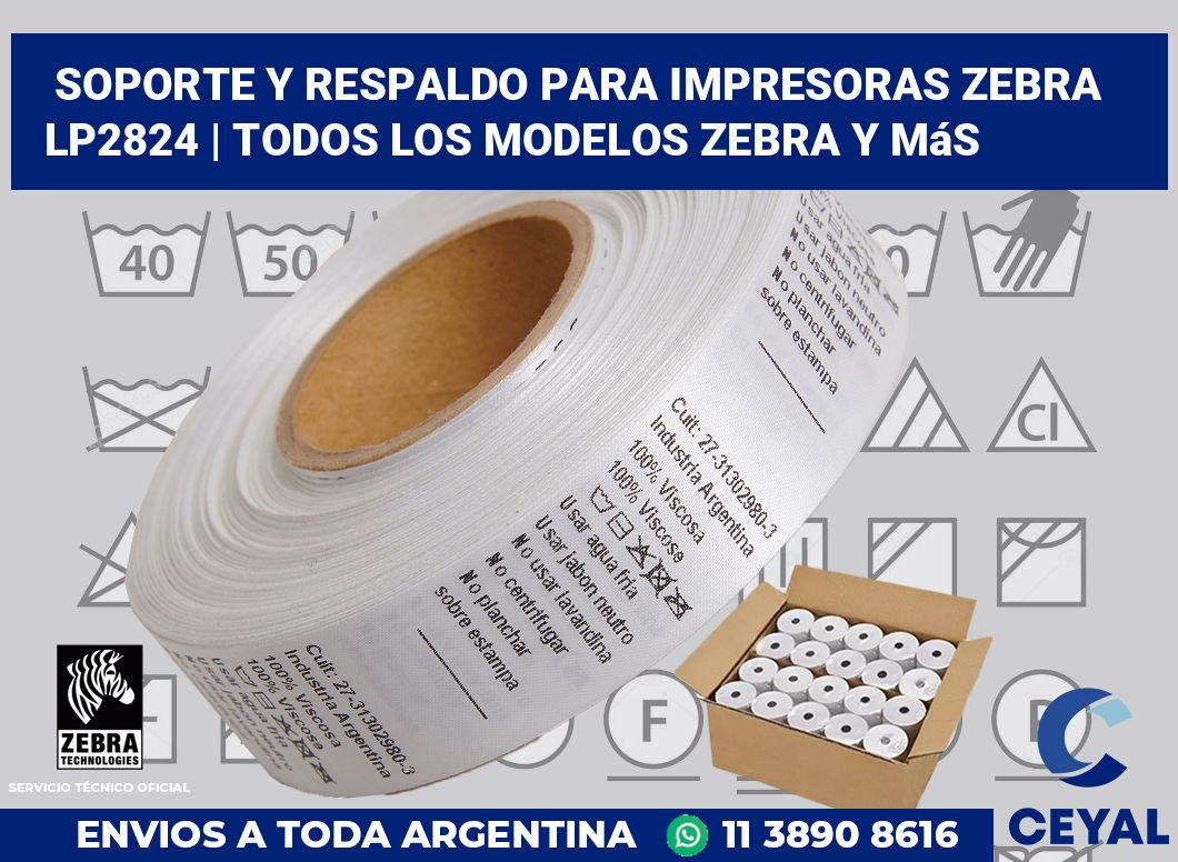 Soporte y respaldo para impresoras Zebra LP2824 | Todos los modelos Zebra y más