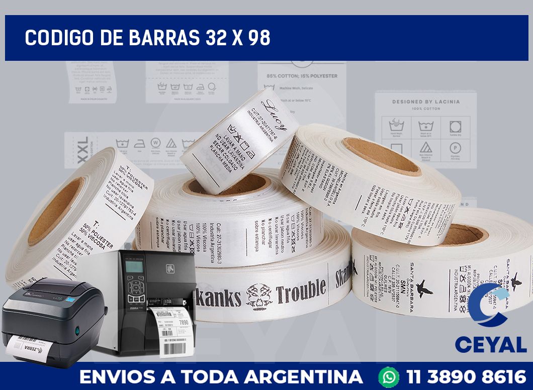 codigo de barras 32 x 98