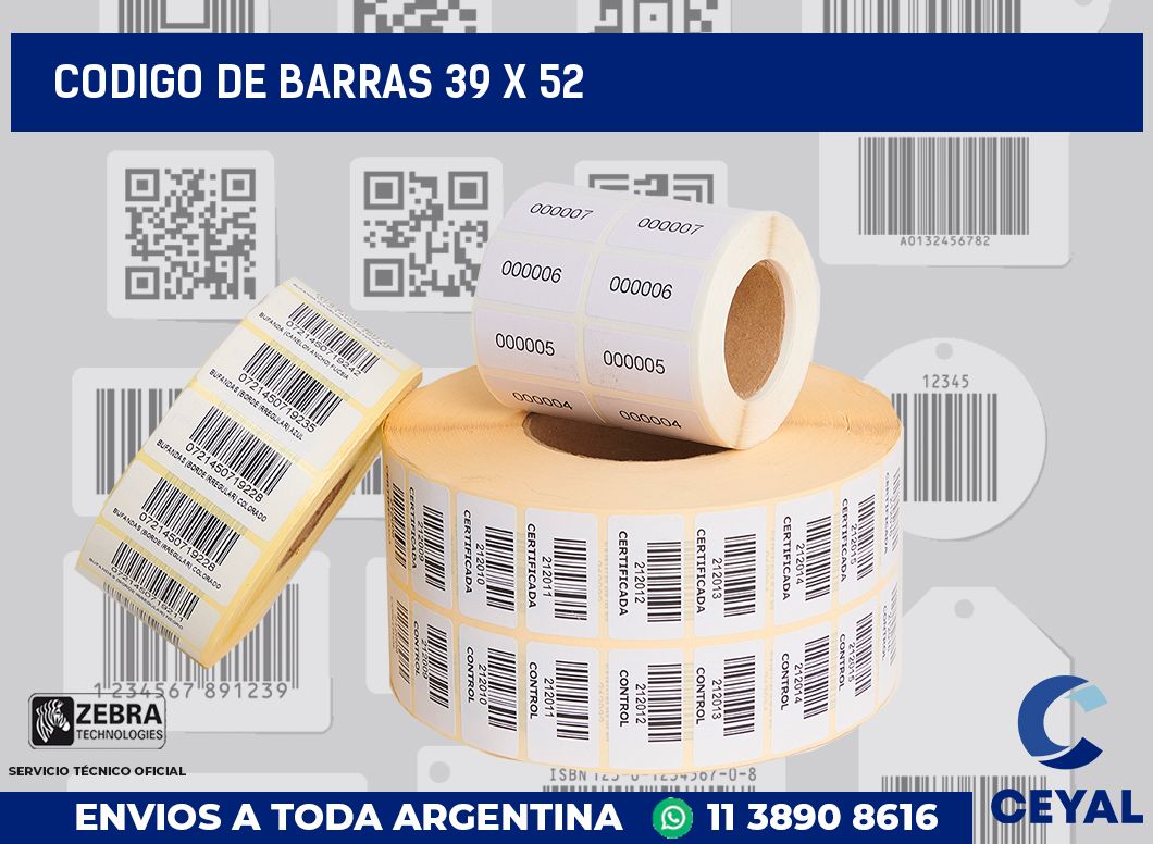 codigo de barras 39 x 52