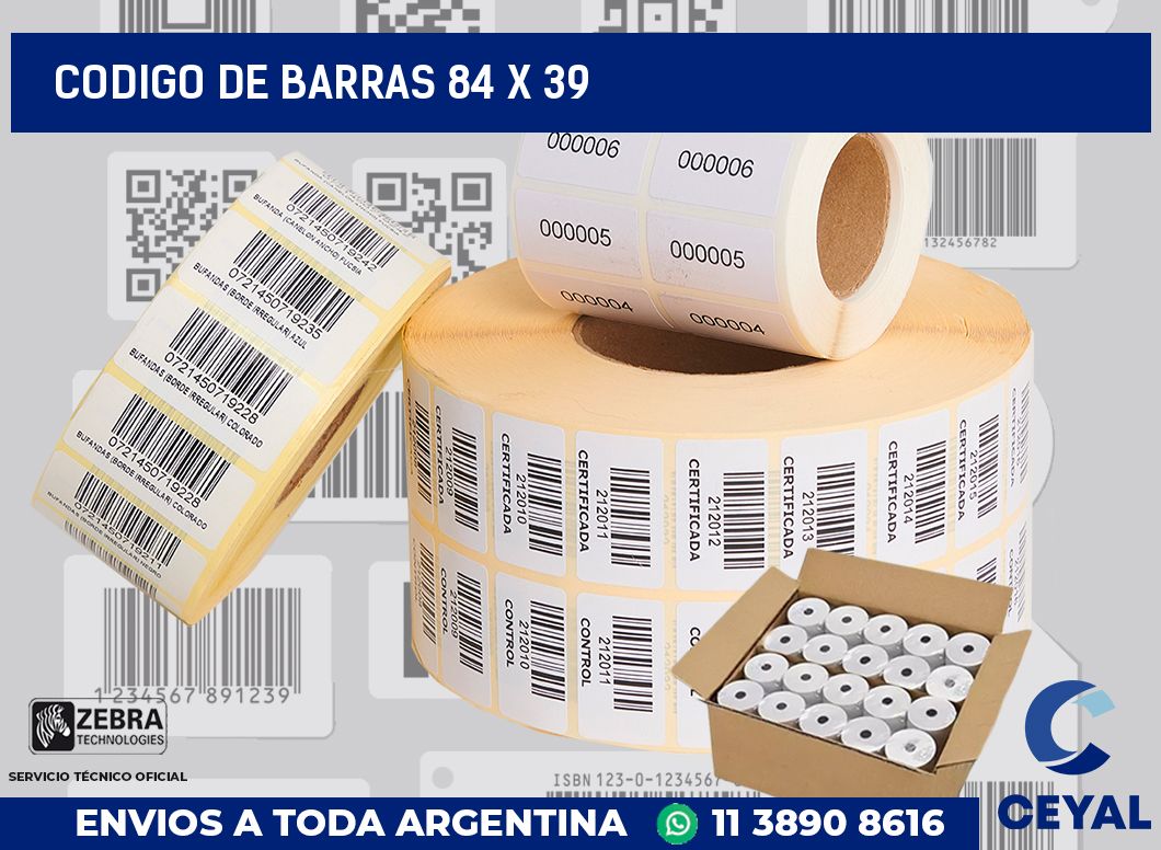 codigo de barras 84 x 39