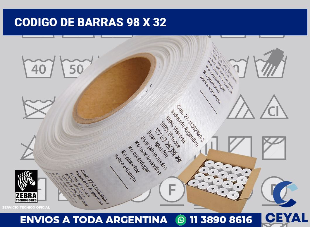 codigo de barras 98 x 32