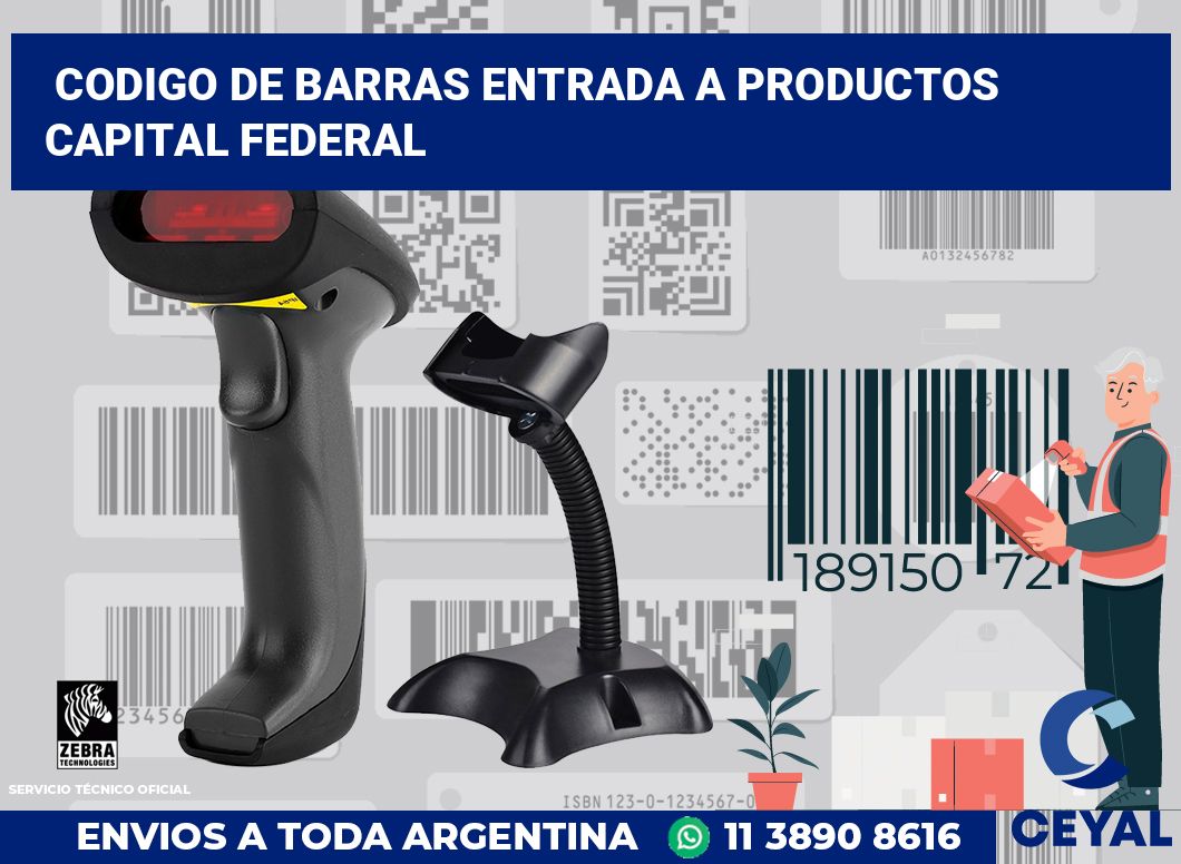 codigo de barras entrada a productos  Capital Federal