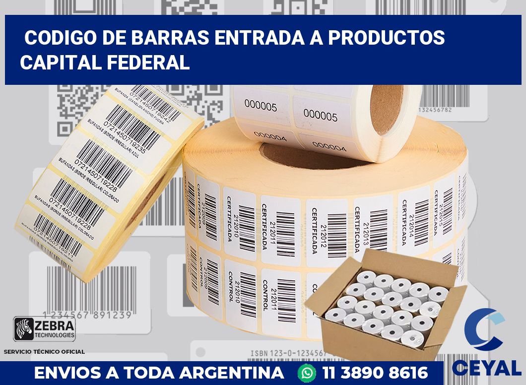 codigo de barras entrada a productos  Capital Federal