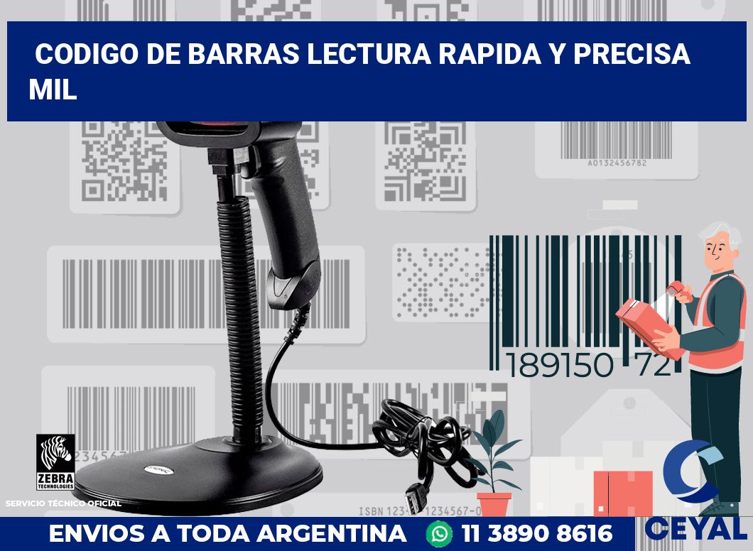 codigo de barras lectura rapida y precisa  mil