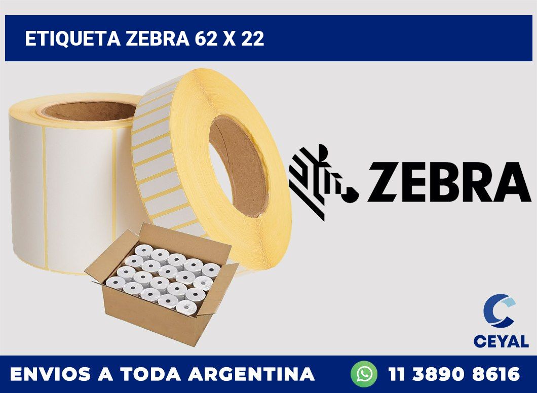 etiqueta zebra 62 x 22