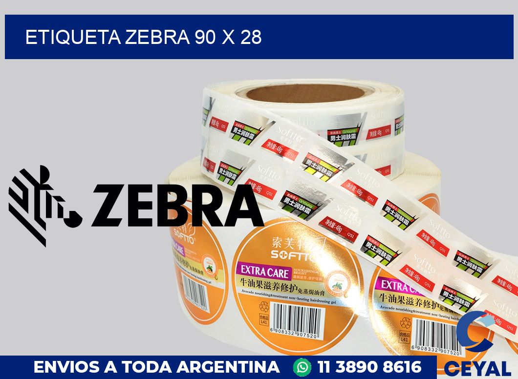 etiqueta zebra 90 x 28