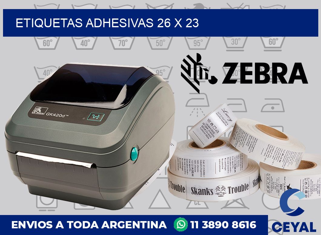 etiquetas adhesivas 26 x 23