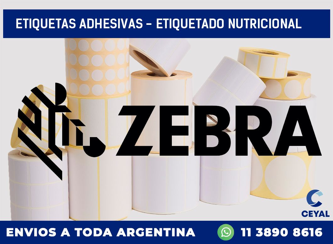 etiquetas adhesivas - Etiquetado Nutricional