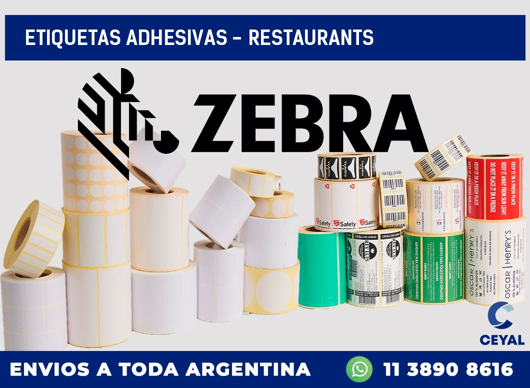 etiquetas adhesivas - Restaurants