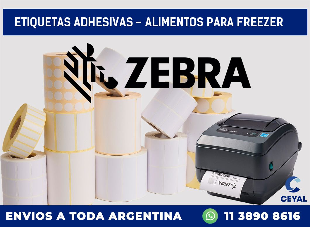 etiquetas adhesivas - alimentos para freezer