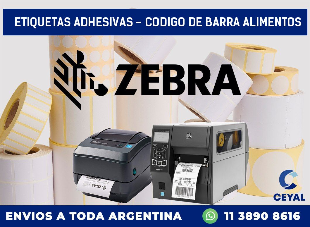 etiquetas adhesivas - codigo de barra alimentos