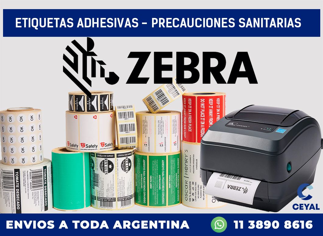 etiquetas adhesivas - precauciones sanitarias