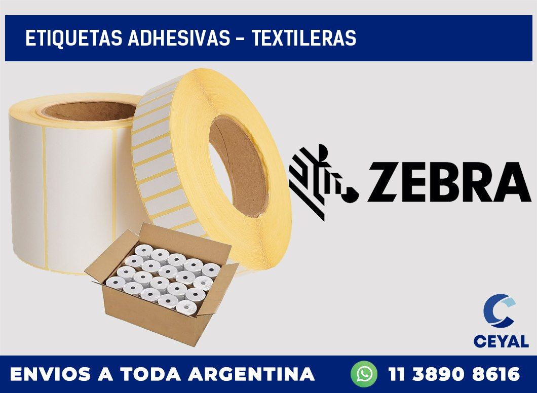 etiquetas adhesivas - textileras