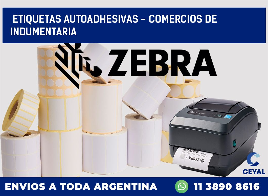 etiquetas autoadhesivas - Comercios de indumentaria