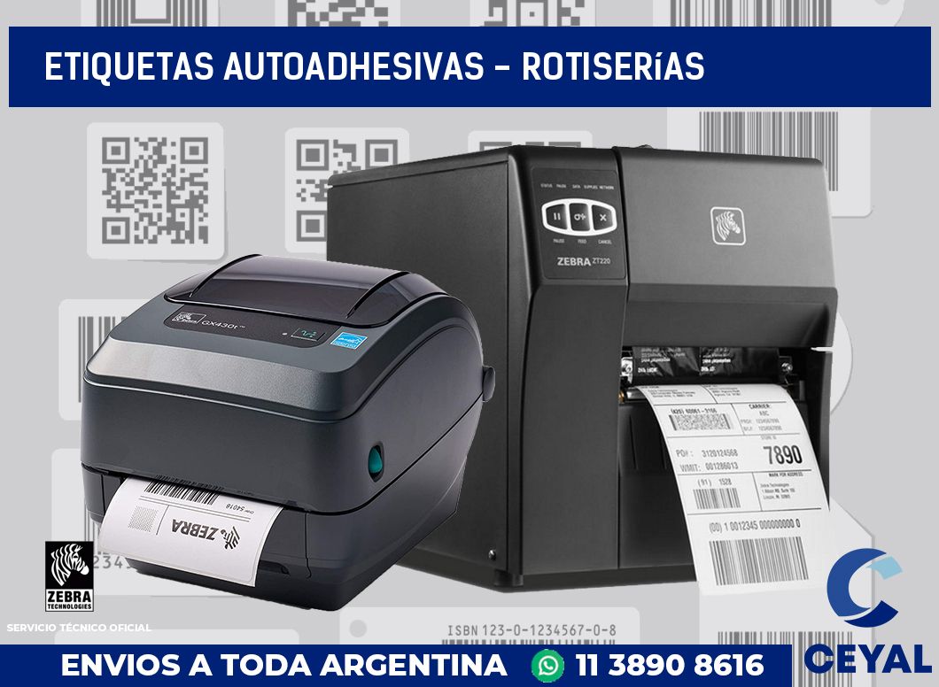 etiquetas autoadhesivas - Rotiserías