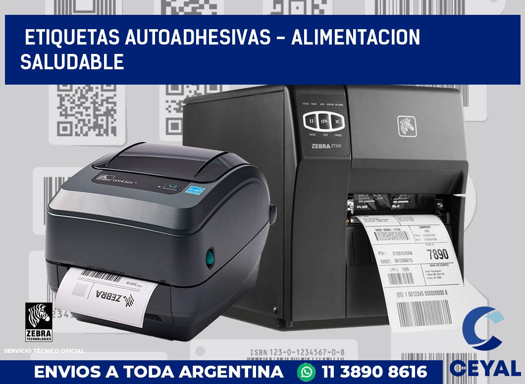 etiquetas autoadhesivas - alimentacion saludable