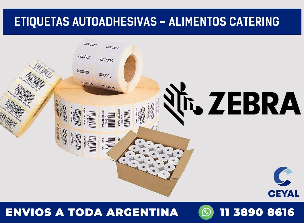 etiquetas autoadhesivas - alimentos catering