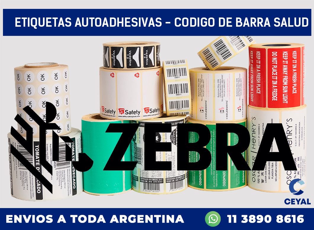 etiquetas autoadhesivas – codigo de barra salud