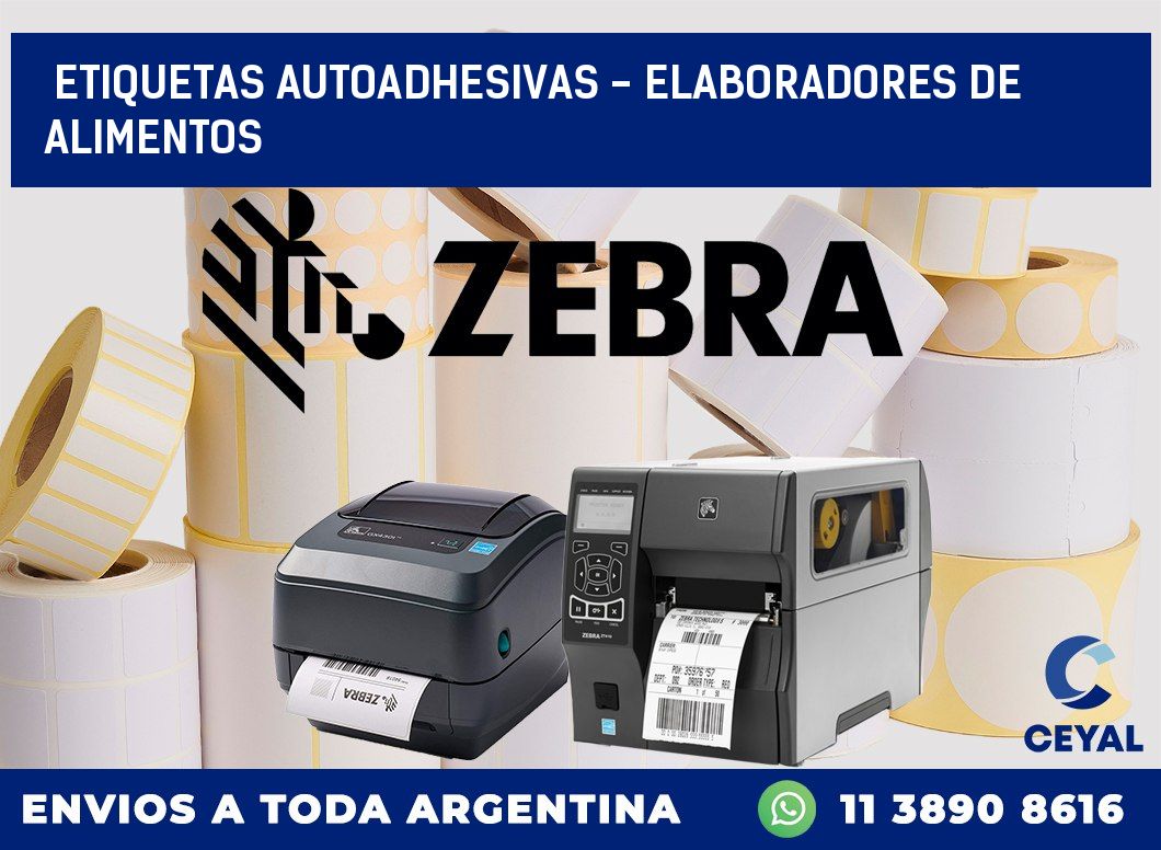 etiquetas autoadhesivas - elaboradores de alimentos