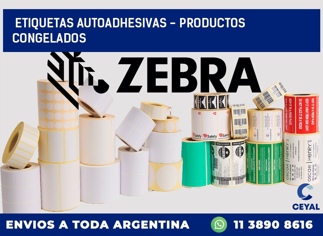 etiquetas autoadhesivas – productos congelados