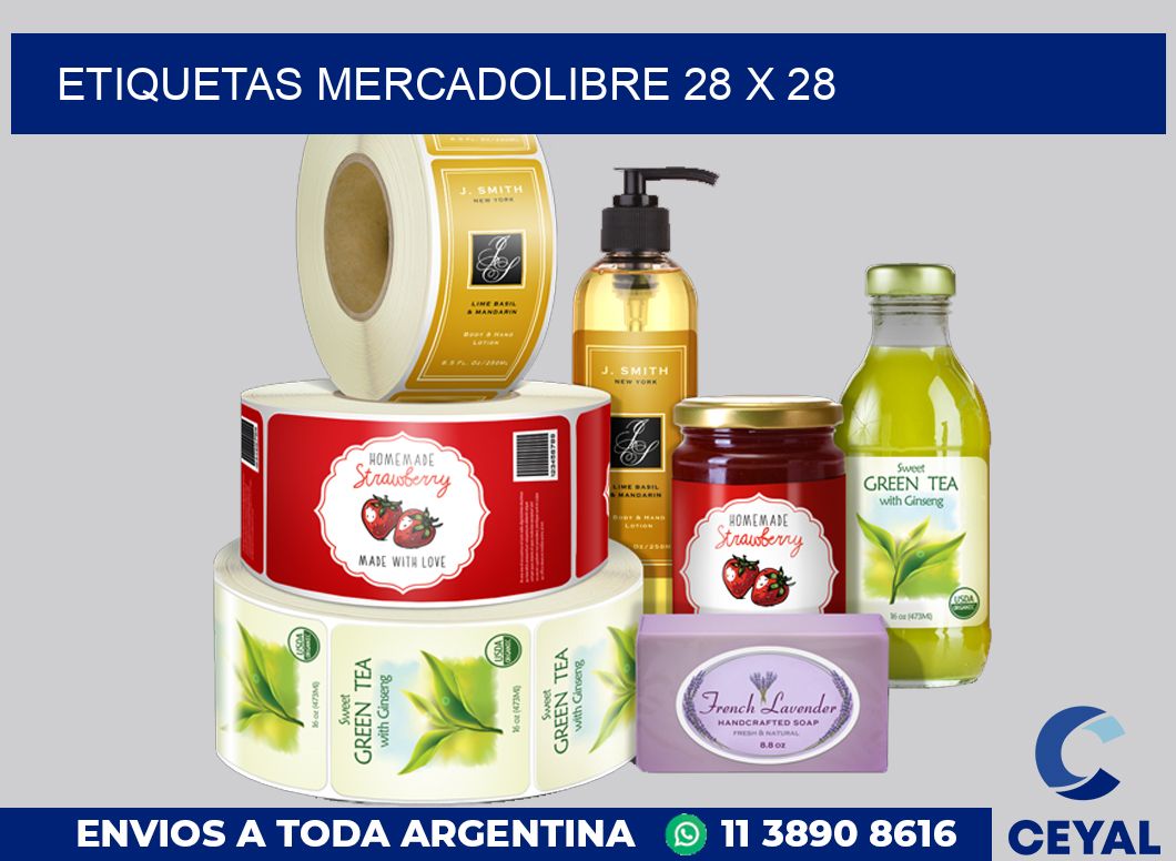 etiquetas mercadolibre 28 x 28