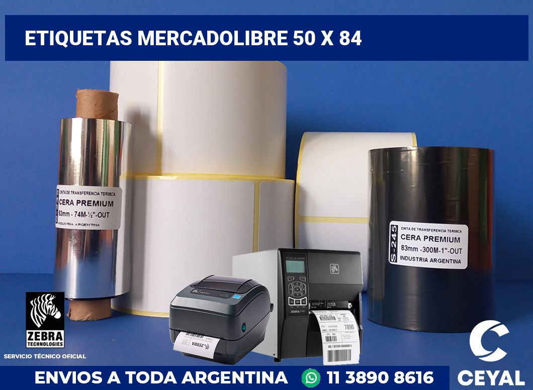 etiquetas mercadolibre 50 x 84