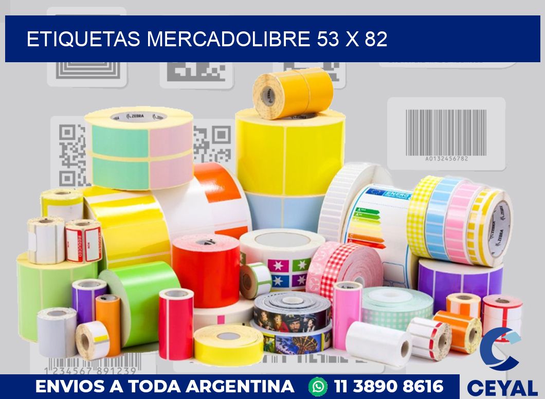 etiquetas mercadolibre 53 x 82