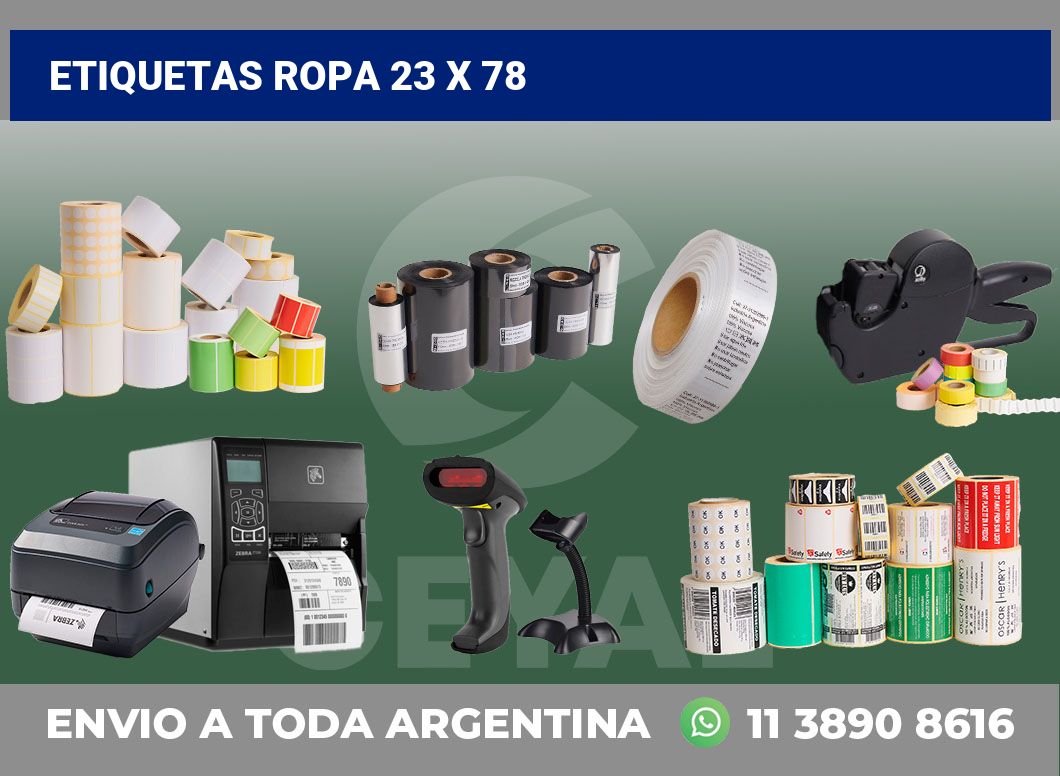 etiquetas ropa 23 x 78