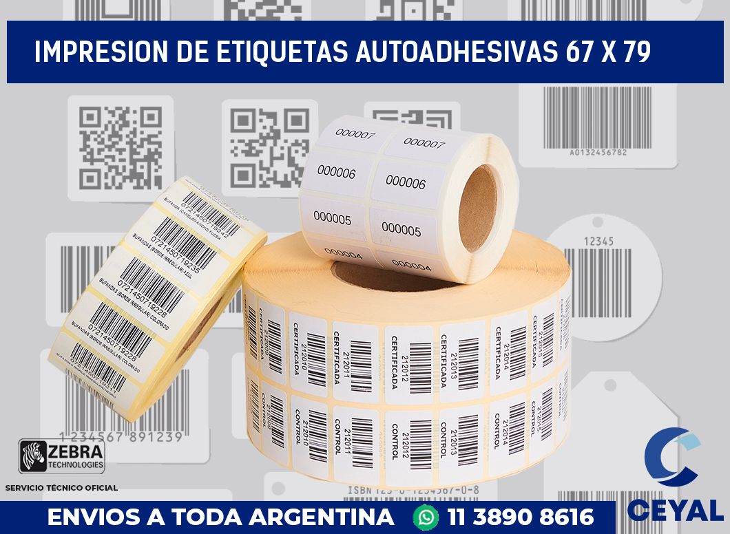 impresion de etiquetas autoadhesivas 67 x 79