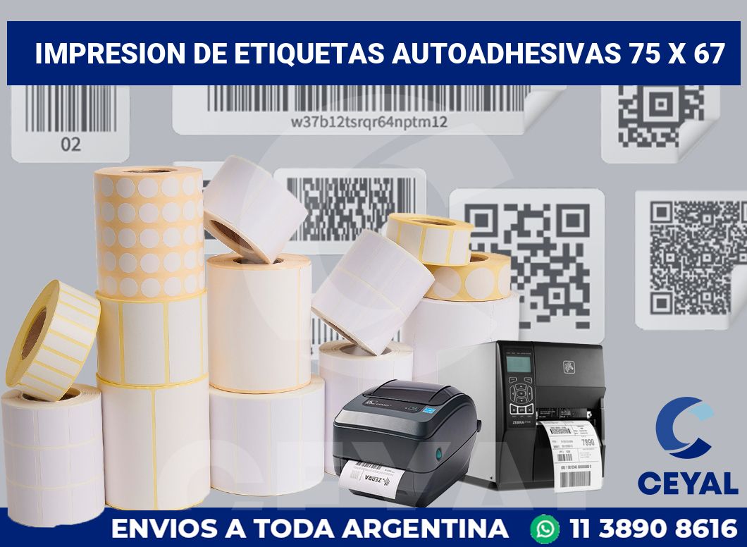 impresion de etiquetas autoadhesivas 75 x 67