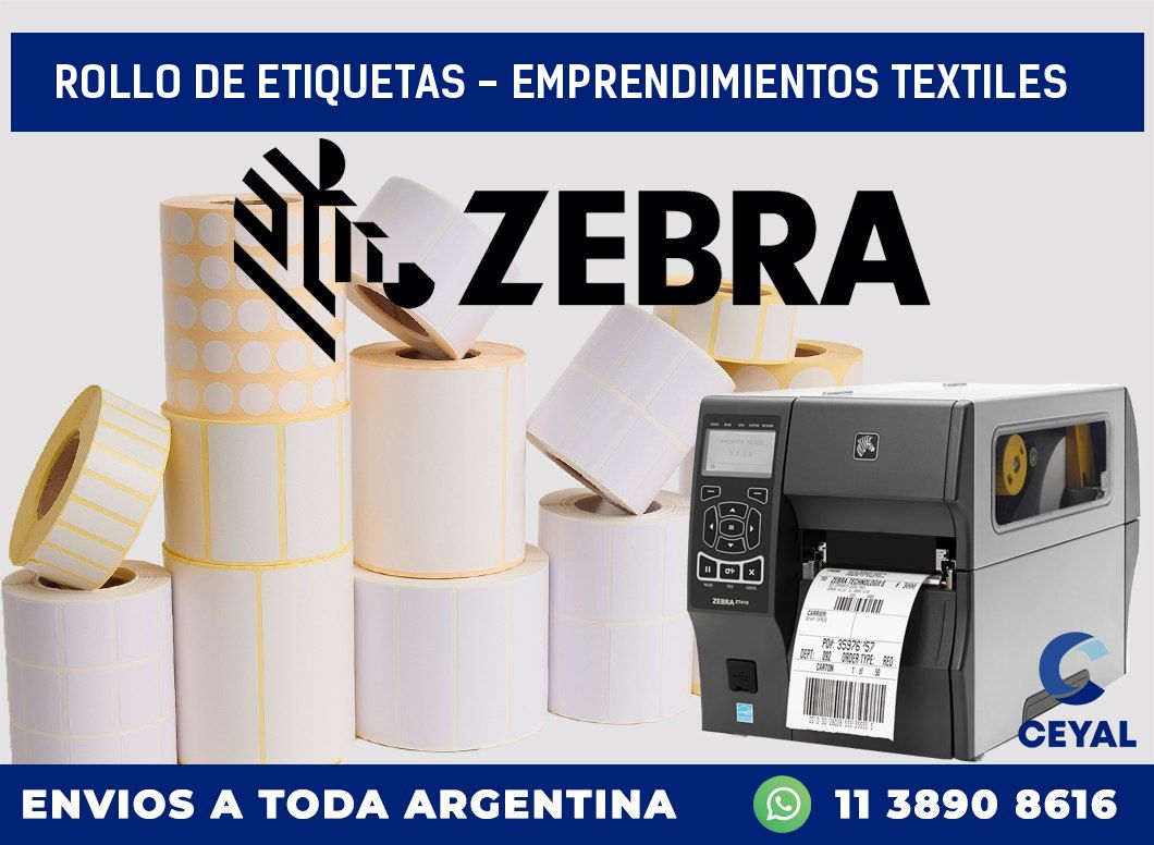 rollo de etiquetas – Emprendimientos textiles
