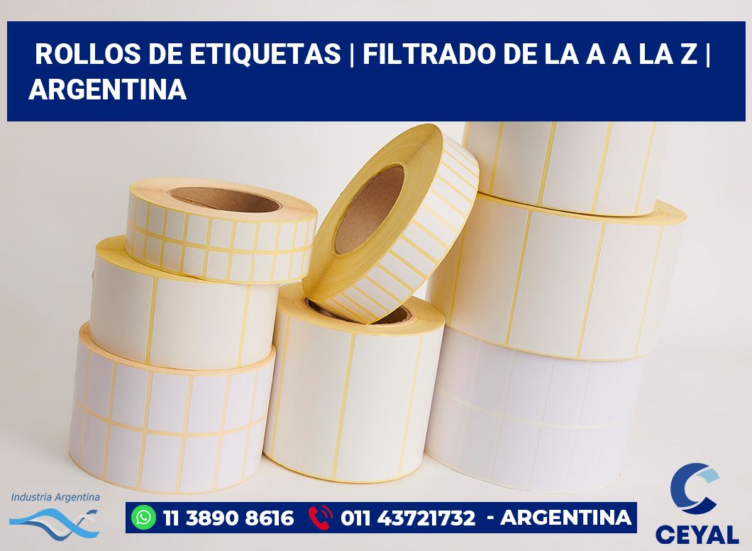 rollos de etiquetas | Filtrado de la A a la Z | Argentina