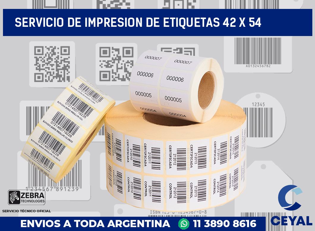 servicio de impresion de etiquetas 42 x 54