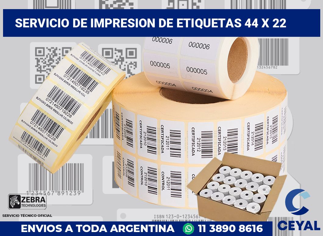 servicio de impresion de etiquetas 44 x 22